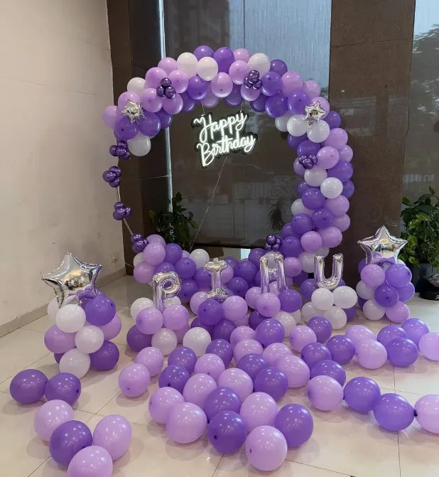Pastel Luxe Birthday Balloon Ring Decoration