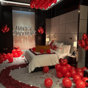 Elite Red Romance Birthday Room Surprise