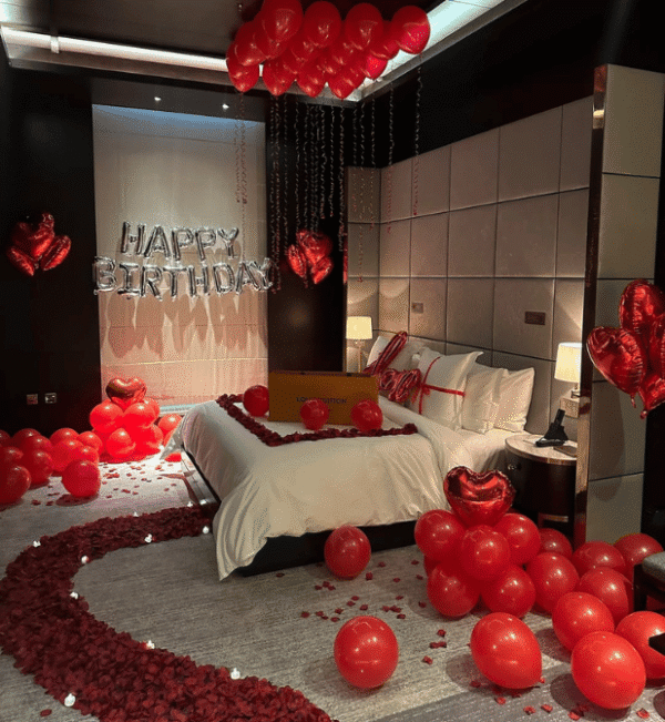 Elite Red Romance Birthday Room Surprise