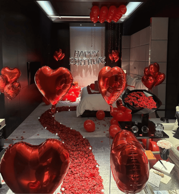 Elite Red Romance Birthday Room Surprise - Image 2
