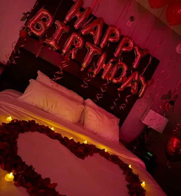 Midnight Scarlet – Ultra Romantic Candle & Balloon Room Decor - Image 2
