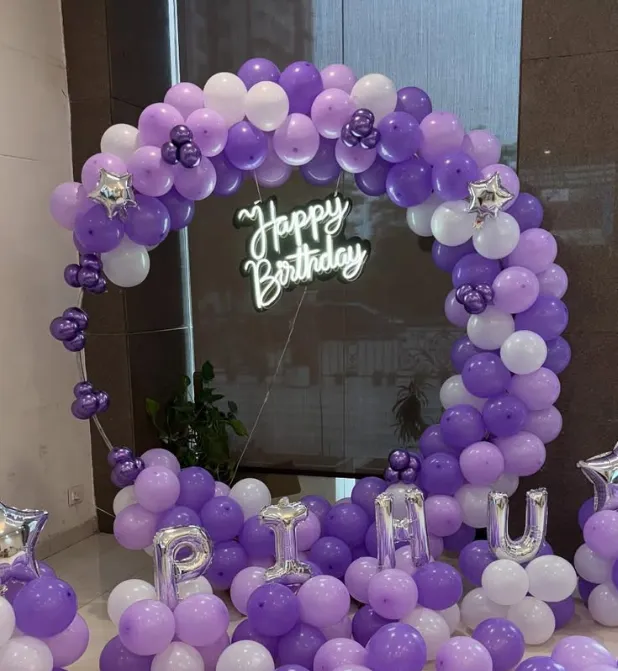 Pastel Luxe Birthday Balloon Ring Decoration - Image 3