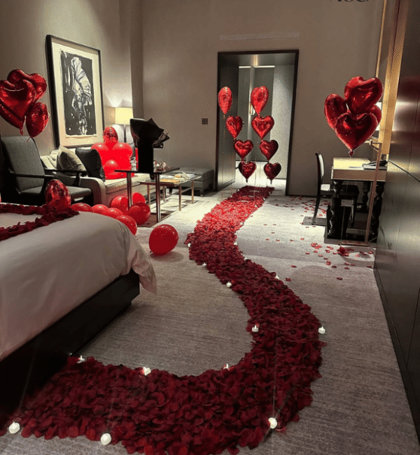 Elite Red Romance Birthday Room Surprise - Image 4