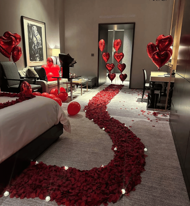 Elite Red Romance Birthday Room Surprise - Image 4