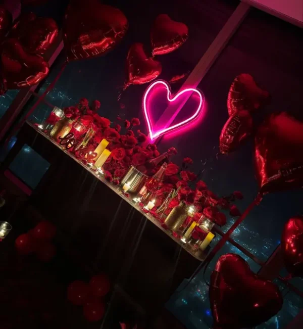 Midnight Scarlet – Ultra Romantic Candle & Balloon Room Decor - Image 4