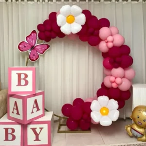 Floral Baby Balloon Ring Decoration