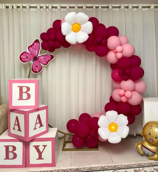 Floral Baby Balloon Ring Decoration