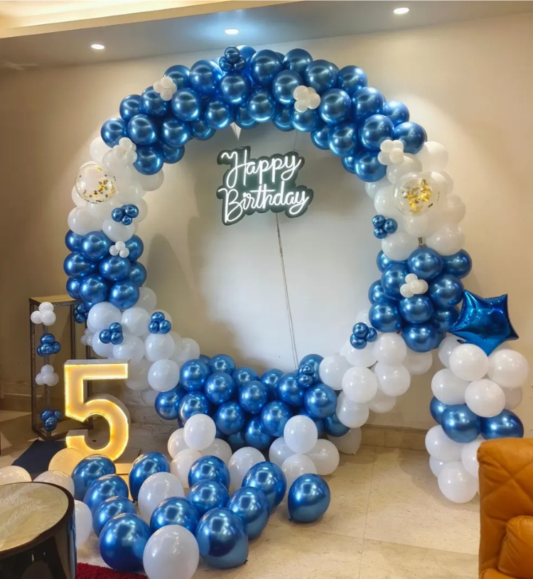 Royal Azure Dream Blue & White Celebration Ring Setup - Image 3