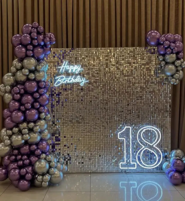 Luxury Shimmer Birthday Backdrop