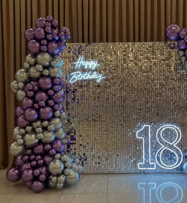 Luxury Shimmer Birthday Backdrop - Image 3